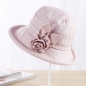 비양 린넨 장미 프라햇 모자(핑크)