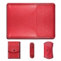 가죽 노트북 케이스 세트(38cmx28.4cm) (레드)