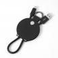 5핀 열쇠고리 가죽 충전케이블(블랙)
