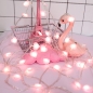 40구 LED 하트뿅 가랜드 전구(6m) (핑크)