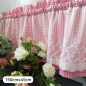 로맨틱 레이스 체크 바란스 커튼 B형(150cmx45cm) (핑크)